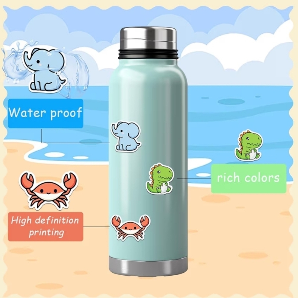 100 Colorful Animal Sticker Pack - Picture 2 of 3